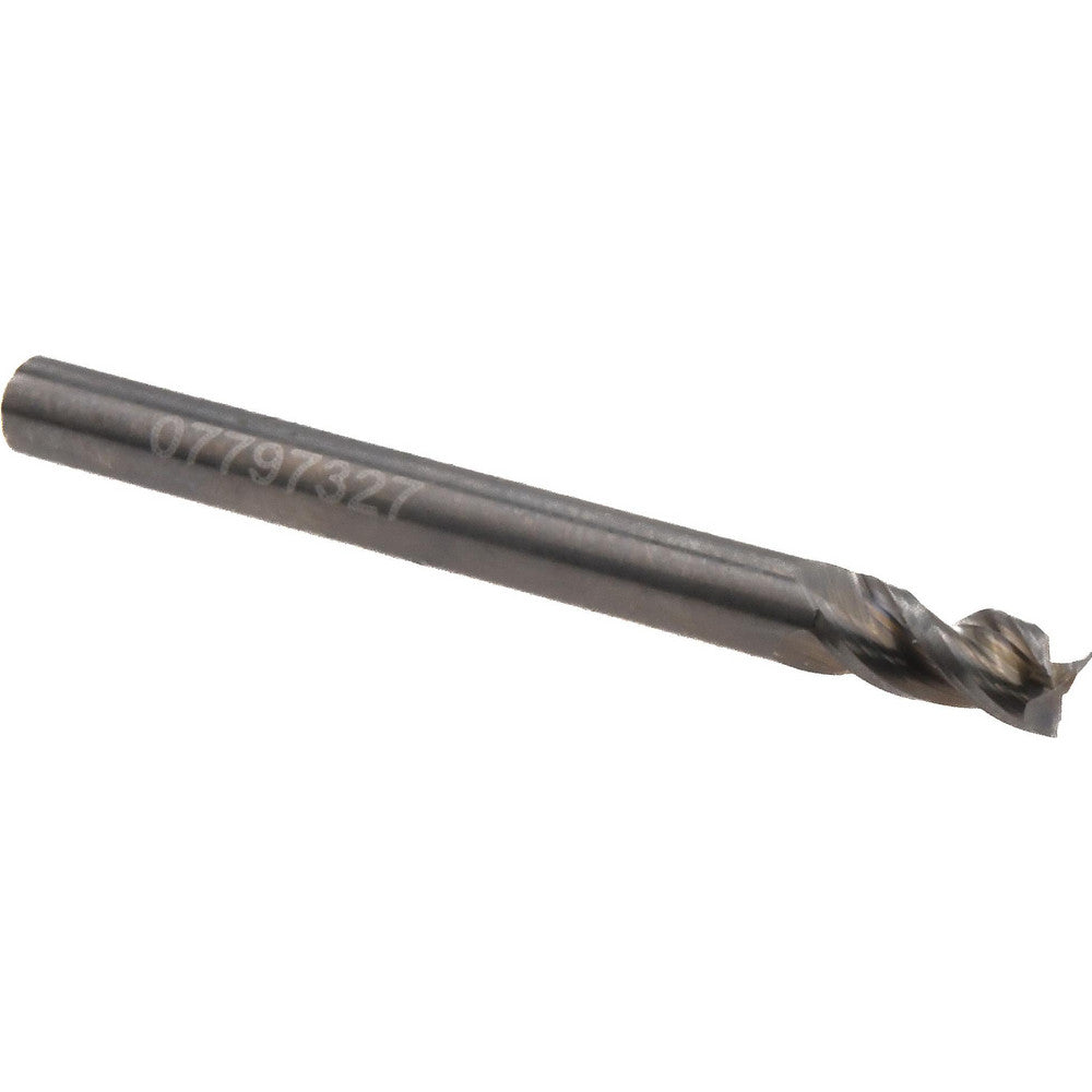Accupro 314434 Square End Mill 1/8" Dia, 1/4" LOC, 3 Flute, Solid Carbide