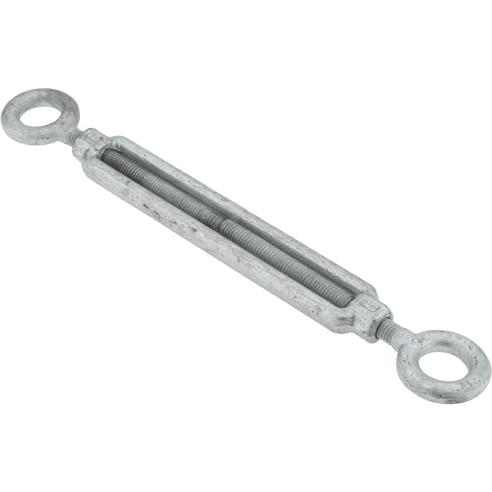 Edward W. Daniel Co 10712 1,200 Lb Load Limit, 3/8" Thread Diam, 6" Take Up, Steel Eye & Eye Turnbuckle