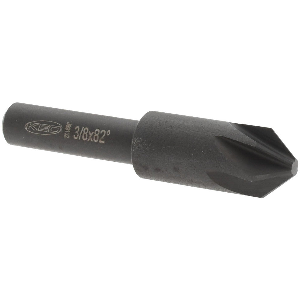 Keo 919-000-342 Countersink 3/8" Head Dia, 82.00 deg Included Angle, 6 Flute, High-Speed Steel, Right Hand Cut