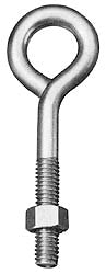 Chicago Hardware & Fixture 07170-3 3/8-16, Zinc-Plated Finish, Steel Wire Turned Open Eye Bolt