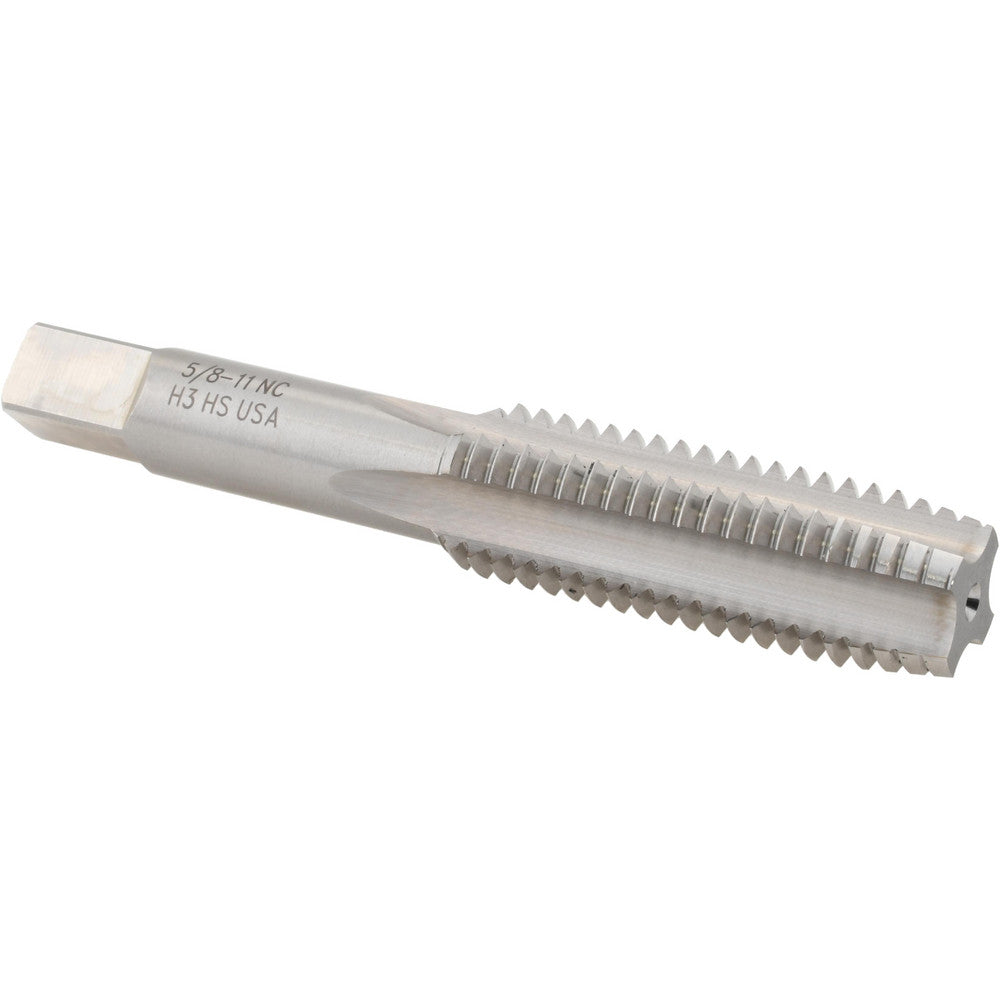 Titan USA TT90562 Straight Flute Tap 5/8-11 UNC, 4 Flute, Plug Chamfer, 2B/3B Class of Fit, HSS, Bright/Uncoated Finish
