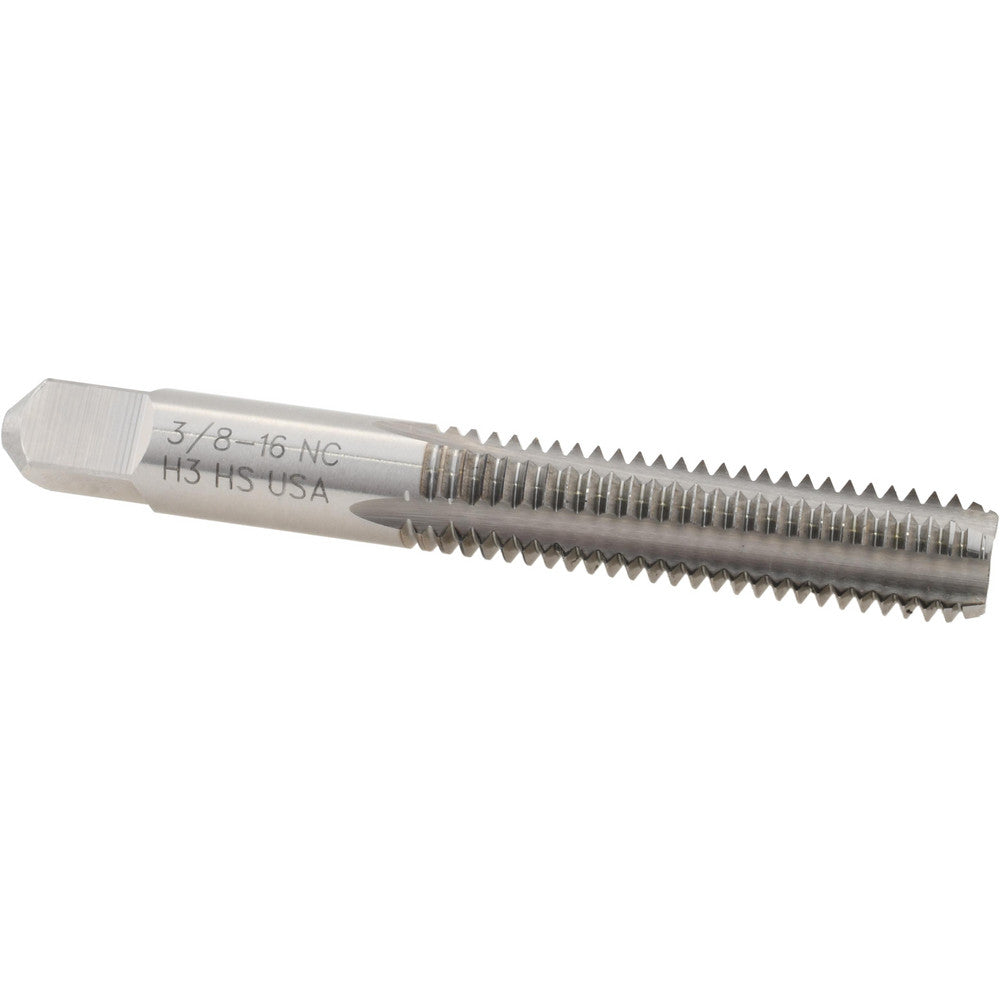 Titan USA TT90424 Straight Flute Tap 3/8-16 UNC, 4 Flute, Bottoming Chamfer, 2B & 3B Class of Fit, High-Speed Steel, Bright/Uncoated Finish