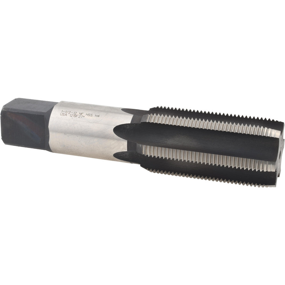 Titan USA TT90697 Straight Flute Tap 1-1/2-12 UNF, 6 Flute, Plug Chamfer, 2B & 3B Class of Fit, High-Speed Steel, Bright/Uncoated Finish