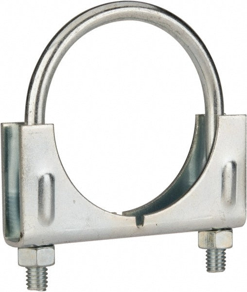 NuLine PC250T1 Round U-Bolt Clamping Mount, 5/16-18 UNC, 1-1/4" Thread Length, for 2-1/2" Pipe, 2.67" Inside Width, Steel