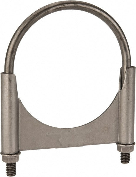 NuLine U400T Round U-Bolt Clamping Mount, 3/8-16 UNC, 1-1/2" Thread Length, for 4" Pipe, 4.17" Inside Width, Steel