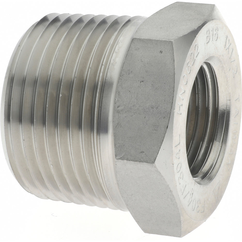Merit Brass 3414D-1608 Pipe Bushing 1 x 1/2", 304 & 304L Stainless Steel