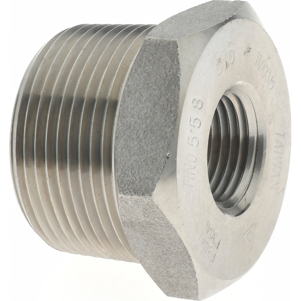 Merit Brass 3414D-2008 Pipe Bushing 1-1/4 x 1/2", 304 & 304L Stainless Steel