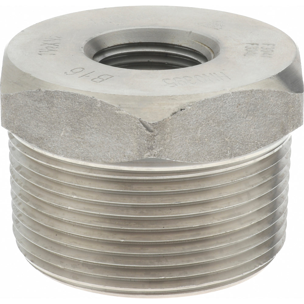 Merit Brass 3414D-2408 Pipe Bushing 1-1/2 x 1/2", 304 & 304L Stainless Steel