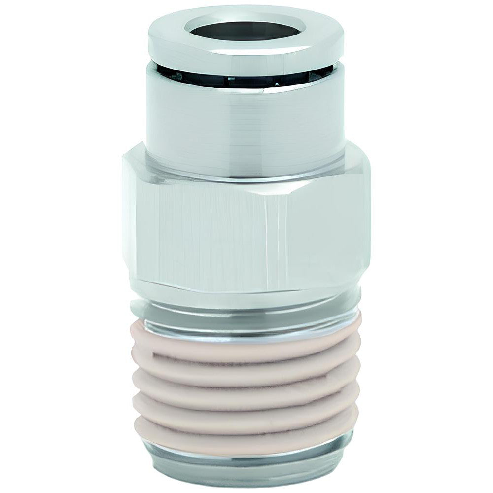 Norgren 104251018 Push-To-Connect Tube to Male & Tube to Male NPT Tube Fitting Pneumatic Male Adapter, 1/8" Thread