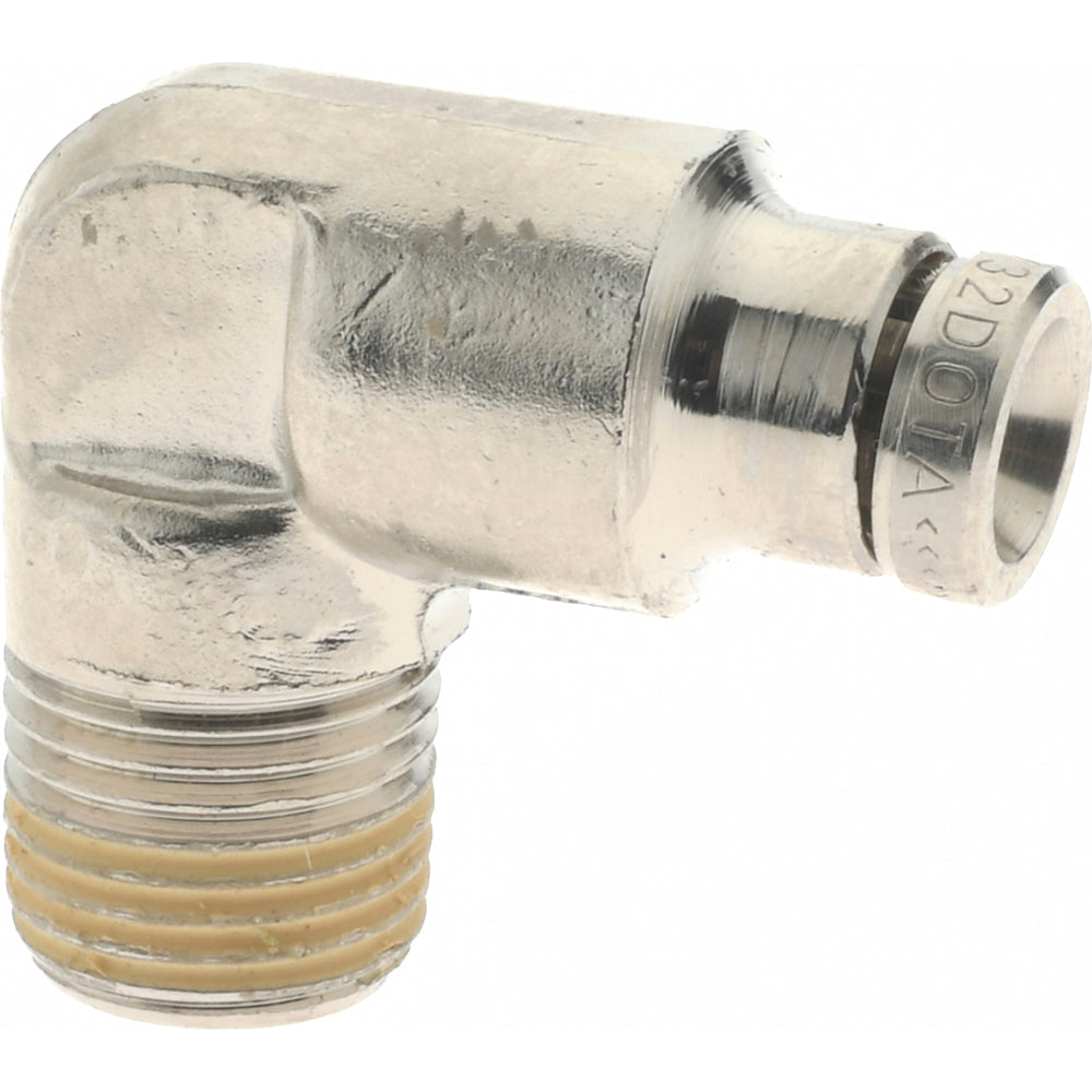 Norgren 101450418 Push-To-Connect Tube to Male & Tube to Male BSPT Tube Fitting Elbow Adapter, 1/8" Thread