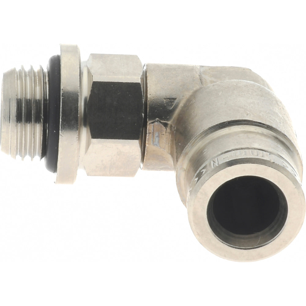 Norgren 102470618 Push-To-Connect Tube to Male & Tube to Male BSPP Tube Fitting 90 ° Swivel Elbow Adapter, 1/8" Thread
