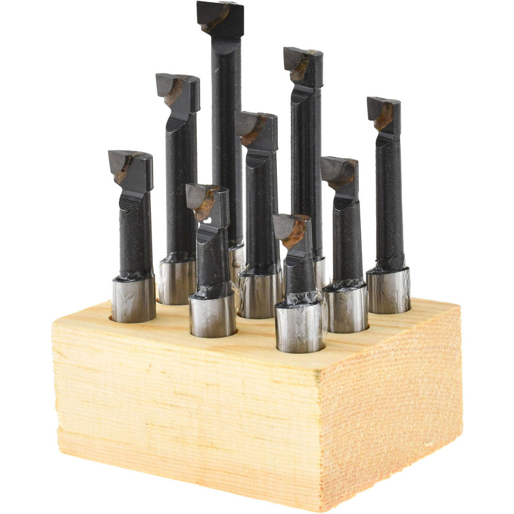 Value Collection 375-1002 5/16 to 7/16" Min Dia, 3/4 to 2-1/4" Max Depth, 3/8" Shank Dia, 2 to 3-1/2" OAL Boring Bar Set