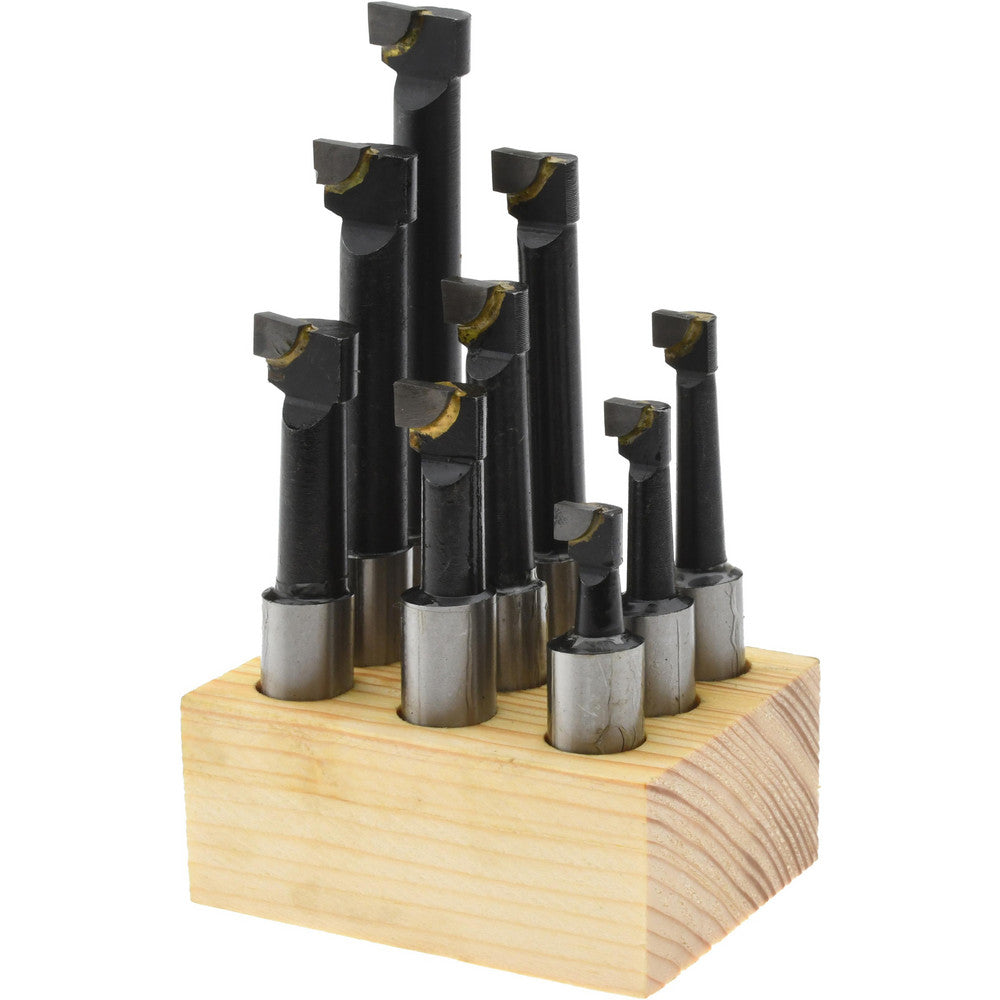 Value Collection 375-1202 5/16 to 9/16" Min Dia, 3/4 to 3" Max Depth, 1/2" Shank Dia, 2-1/4 to 4-1/2" OAL Boring Bar Set