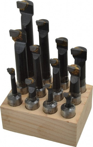 Value Collection 375-1402 5/16 to 11/16" Min Dia, 3/4 to 3-3/4" Max Depth, 5/8" Shank Dia, 2-1/4 to 5-1/4" OAL Boring Bar Set