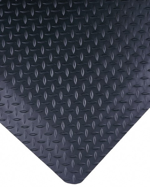 Wearwell 415.916X3X5BK Anti-Fatigue Mat 5' Long, 3' Wide, 9/16 Thick, Vinyl, Beveled Edges, Heavy-Duty