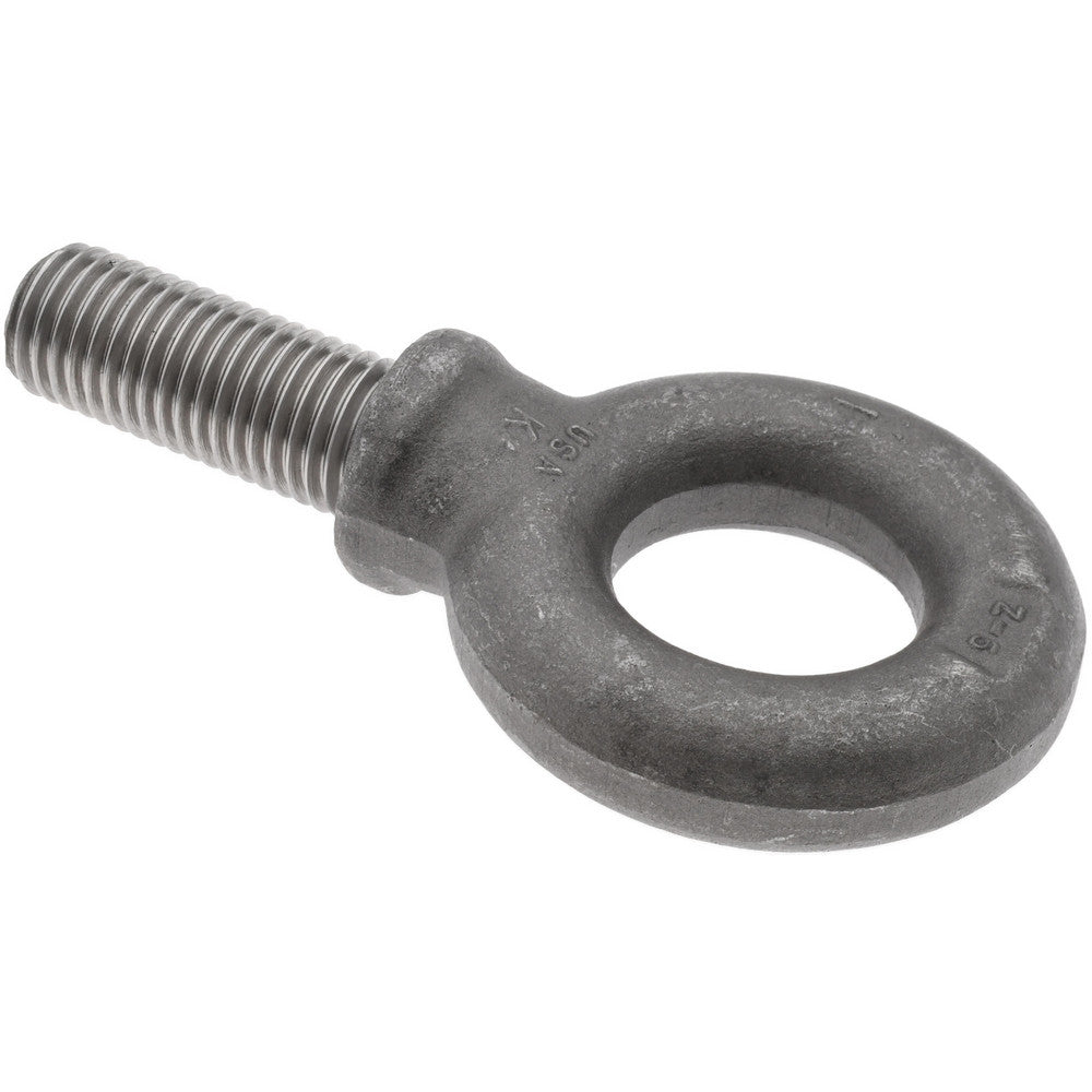 Cleveland-City Forge Inc 14702 Fixed Lifting Eye Bolt With Shoulder, 9,000 lb Capacity, 1-8 Thread, Grade 1030 teel