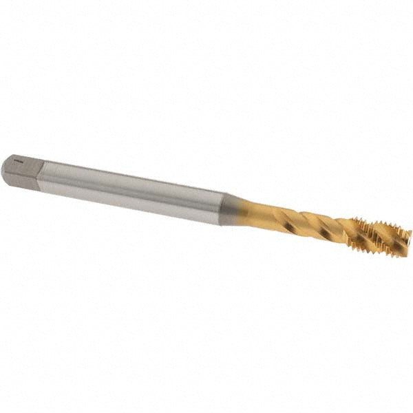 OSG 2330405 Spiral Flute Tap 1/4-28, UNF, 3 Flute, Modified Bottoming Chamfer, 2B Class of Fit, Vanadium High-Speed Steel, TiN Finish