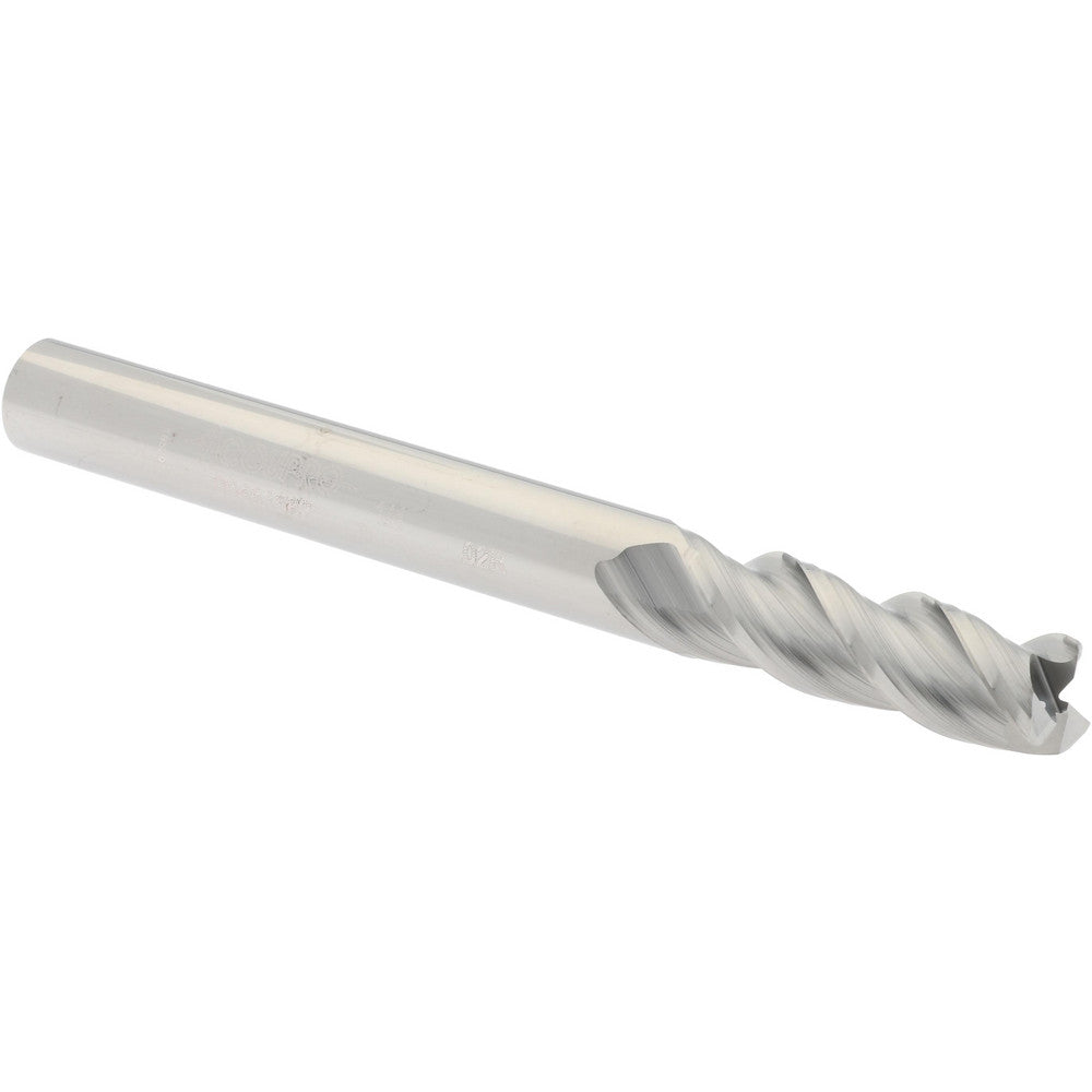 Accupro 08481582 Corner Radius End Mill 1/4" Dia, 3/4" LOC, 0.02" Radius, 3 Flutes, Solid Carbide