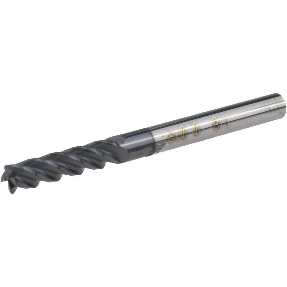 Accupro 08483976 Corner Radius End Mill 1/8" Dia, 1/2" LOC, 0.01" Radius, 4 Flutes, Solid Carbide