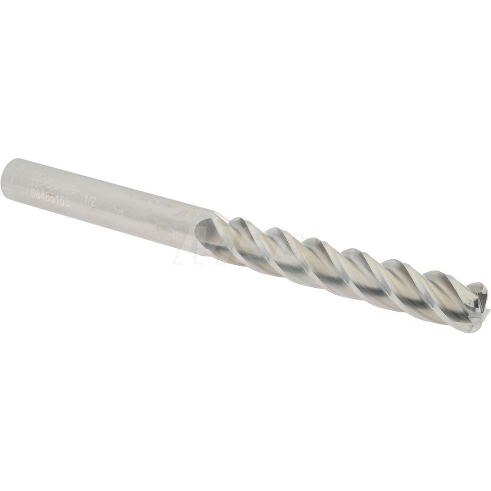 Accupro 08485153 Corner Radius End Mill 1/2" Dia, 3" LOC, 1/8" Radius, 4 Flutes, Solid Carbide