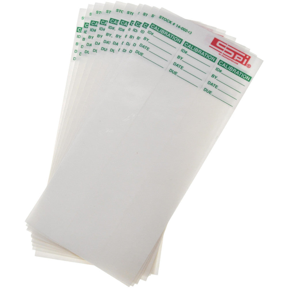 SPI 14-002-0 Inspection & Quality Label "Calibration Id#__ By__Date__Due__", Rectangle, 6" Wide, 1" High