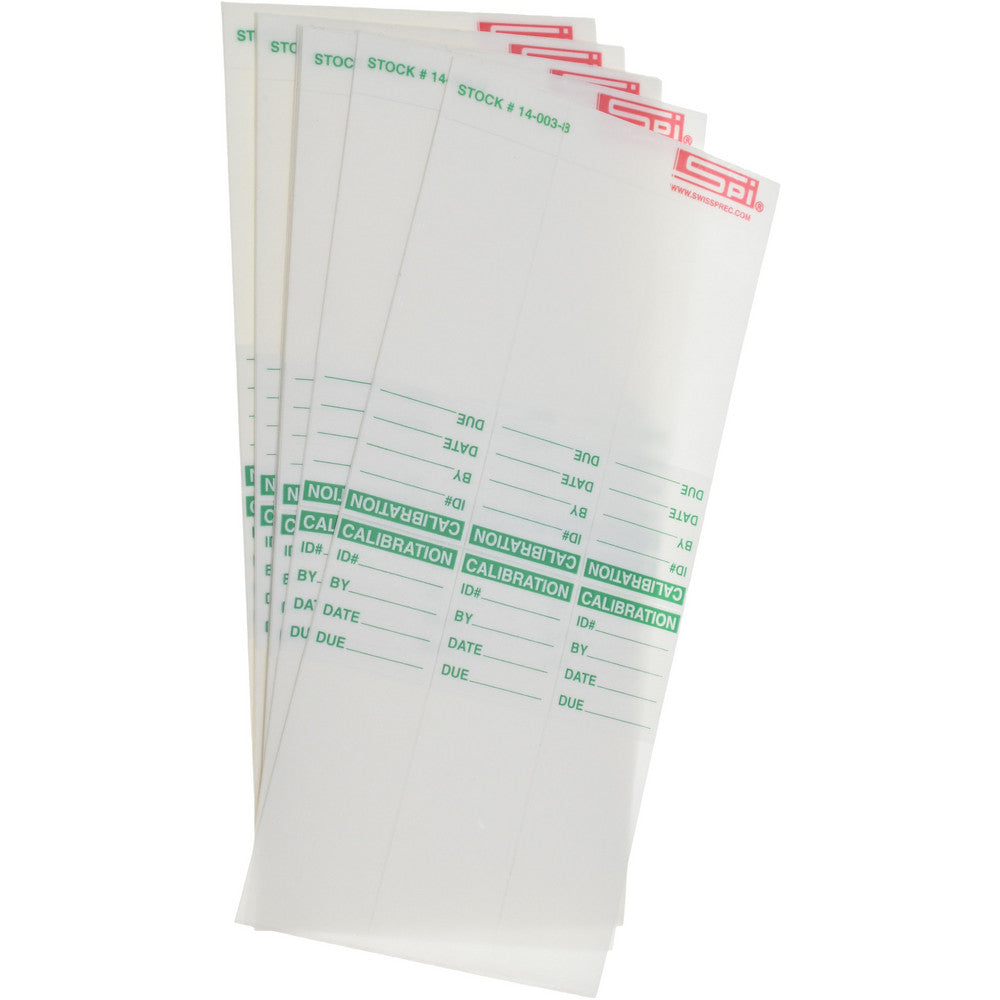 SPI 14-003-8 Inspection & Quality Label "Calibration Id#__ By__Date__Due__", Rectangle, 3" Wide, 1" High