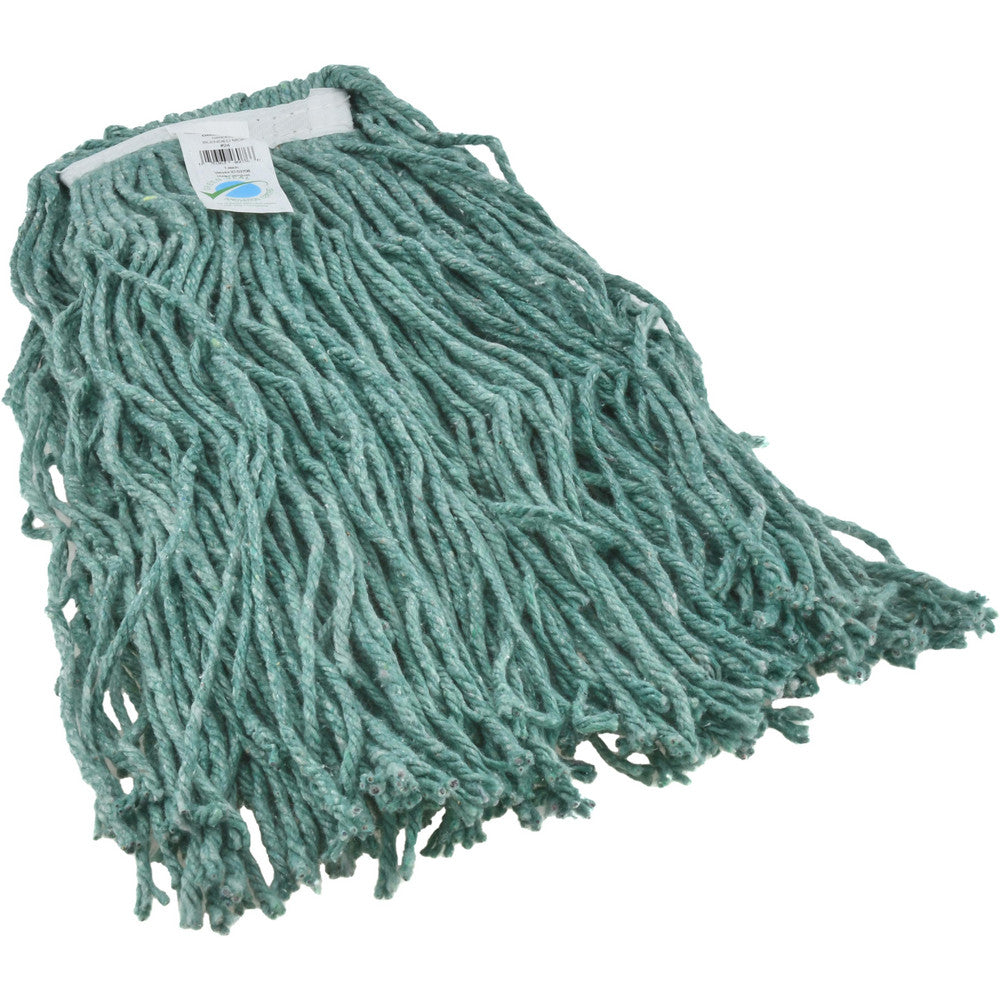 Pro-Source 08625469 Wet Mop Cut Clamp Jaw, Large, Green Mop, Blended Fiber