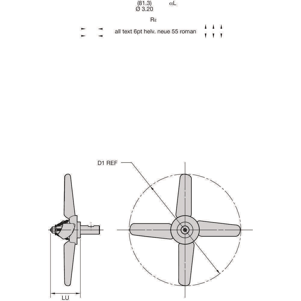 Kennametal 7034093 CNC Machine Components & Accessories Type Fan Assembly Contents Blade Hub Hardware For Use With CNC Systems Material Plastic Steel Aluminum