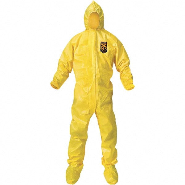 KleenGuard 685 Non-Disposable Rain & Chemical-Resistant Coveralls Size 2X-Large, Yellow, Polyethylene Film