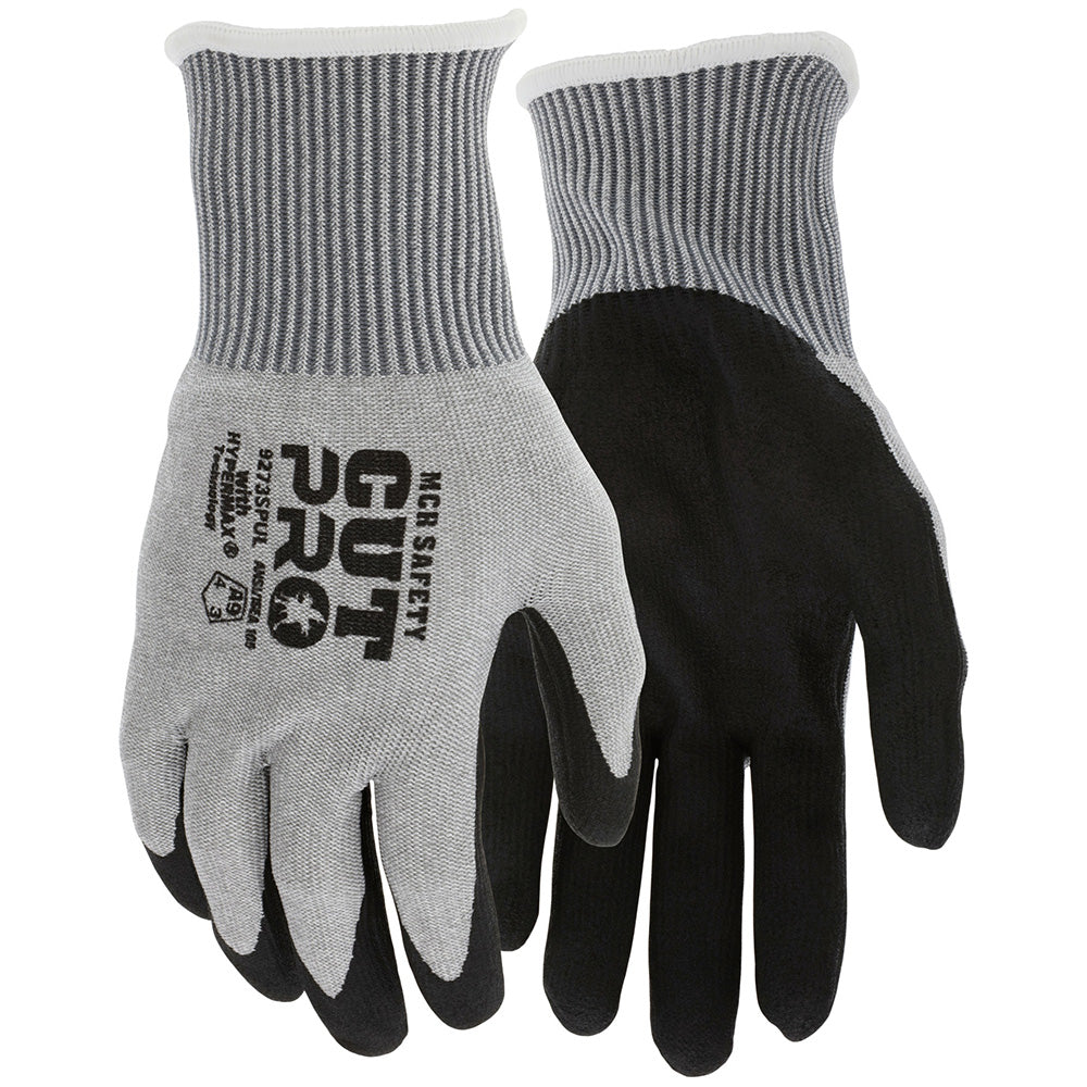MCR Safety 9273SPUS Cut, Puncture & Abrasion-Resistant Gloves Cut Pro 9273SPU, Size Small, ANSI Cut A9, ANSI Puncture 3, Polyurethane, HPPE