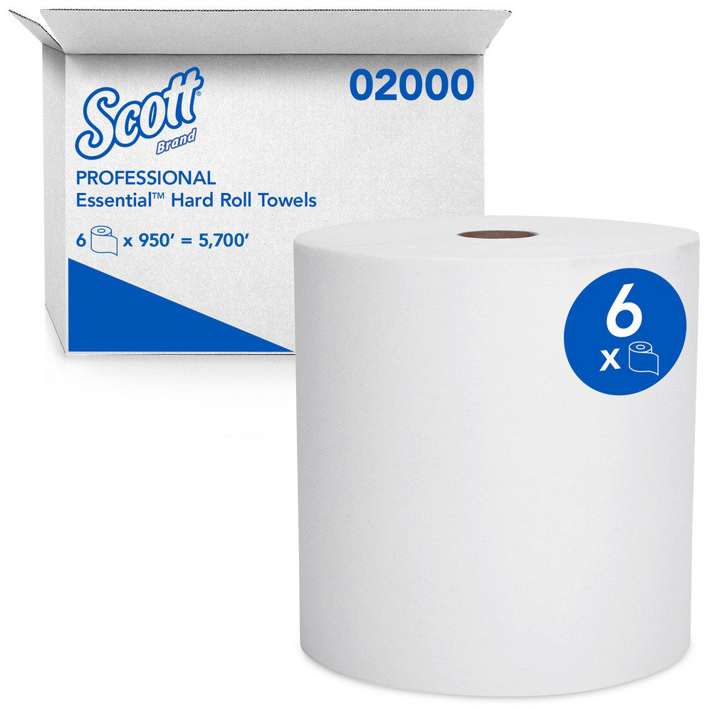 Scott 02000 Essential High Capacity Hard Roll Paper Towels, 1.75" Core, White