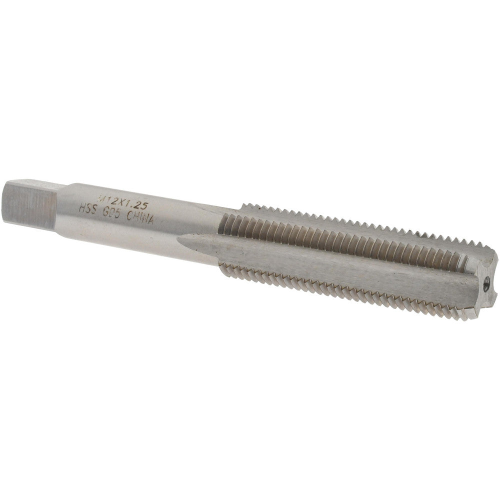 Value Collection JY9036641 Straight Flute Tap M12x1.25 Metric Fine, 4 Flute, Bottoming Chamfer, HSS, Bright/Uncoated Finish