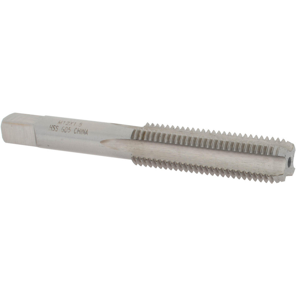 Value Collection JY9036658 Straight Flute Tap M12x1.5 Metric Fine, 4 Flute, Bottoming Chamfer, HSS, Bright/Uncoated Finish