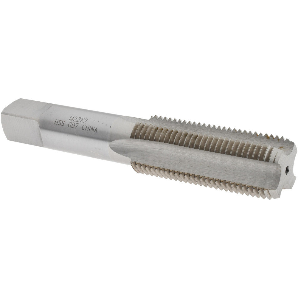 Value Collection JY9036831 Straight Flute Tap M22x2 Metric Fine, 4 Flute, Bottoming Chamfer, 6H Class of Fit, HSS, Bright/Uncoated Finish