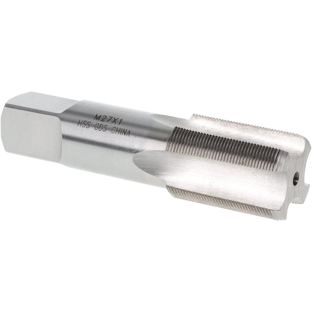 Value Collection JY9036922 Straight Flute Tap M27x1 Metric Fine, 4 Flute, Bottoming Chamfer, 6H Class of Fit, HSS, Bright/Uncoated Finish