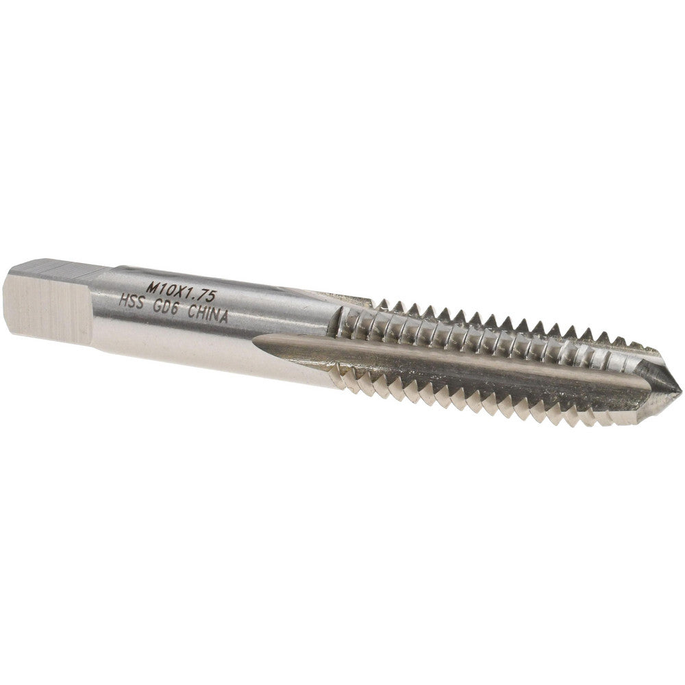 Value Collection JY9037185 Straight Flute Tap M10x1.75 Metric Special, 4 Flute, Plug Chamfer, 6H Class of Fit, HSS, Bright/Uncoated Finish