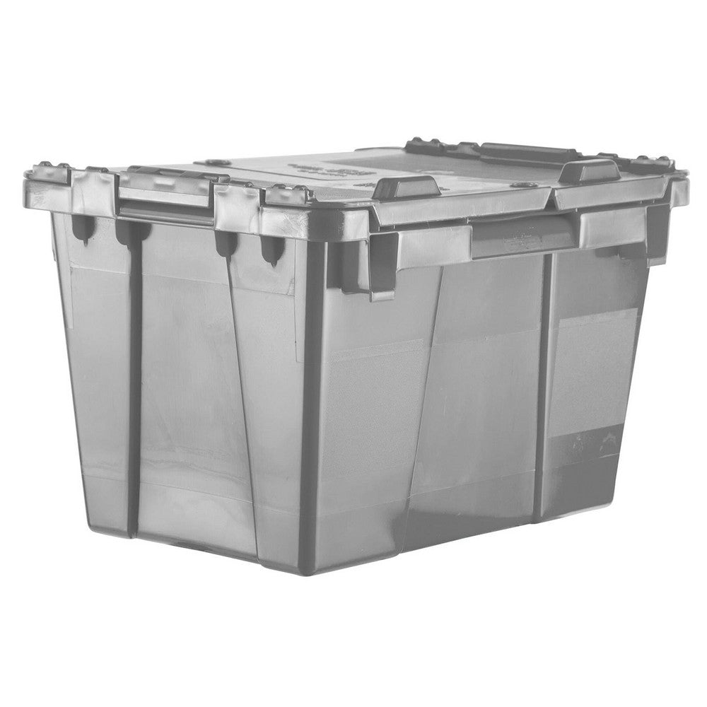 Orbis FP06 GREY Polyethylene Attached-Lid Storage Tote 70 lb Capacity