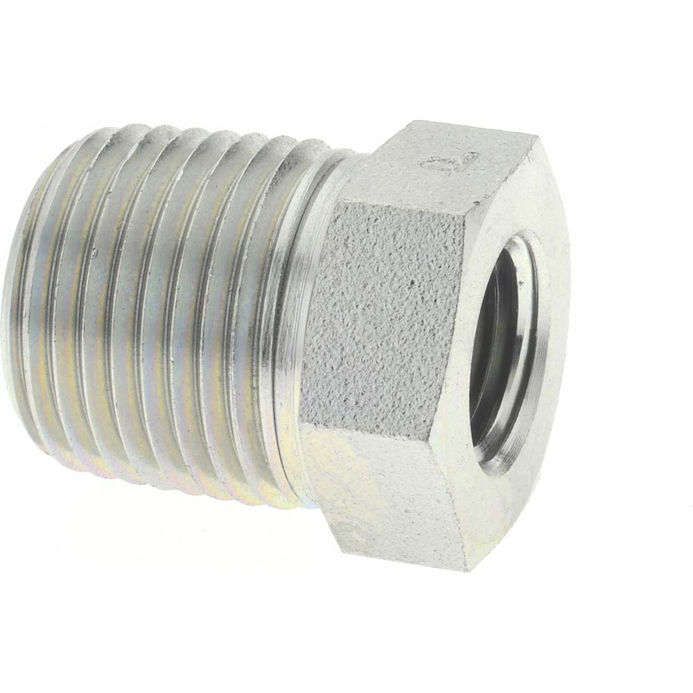 Parker 1/2 X 1/4 PTR-S Industrial Pipe Bushing 1/4" Female Thread, 1/2" Male Thread, MNPTF x FNPTF