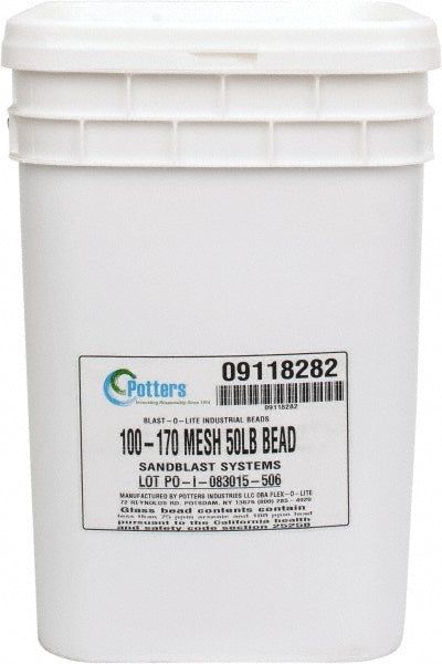 Potters Industries, Llc 601849 Abrasive Blasting Media Medium Grade, Smooth, Glass Bead