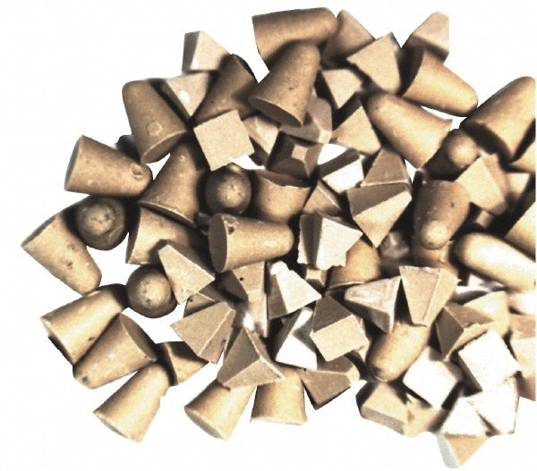 Bel-Air Finishing Supply CM1000HD-20LB Cone & Pyramid Tumbling Media Plastic Carrier, Zirconia Alumina Abrasive, 1/4 & 3/8" Long, 1/4 & 3/8" High