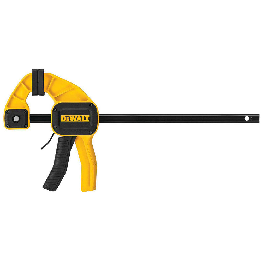DeWALT DWHT83193 Bar Clamps Maximum Capacity (Inch) 12 Clamping Pressure (Lb.) 300.00 Overall Length (Inch) 12 Throat Depth (Inch - 0 Decimals) 3-1/4 Includes 1-Trigger Clamp