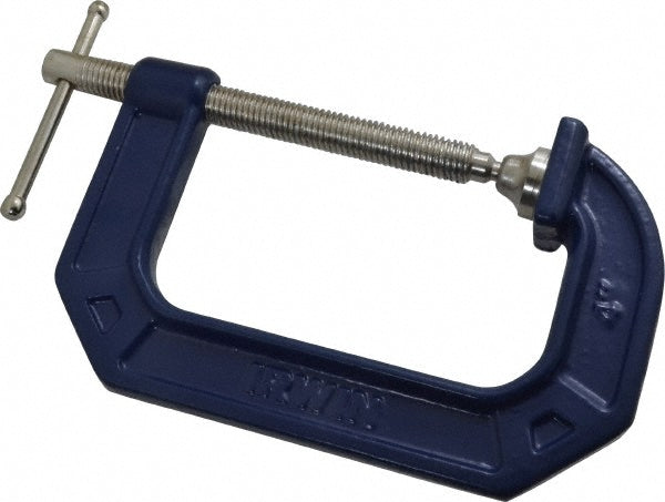 Irwin 225104 C-Clamp 4" Max Opening, 3" Throat Depth, Regular-Duty, Cast Iron Body