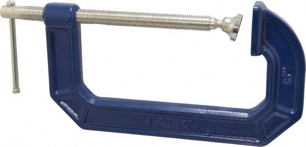 Irwin 225106 C-Clamp 6" Max Opening, 3-1/2" Throat Depth, Regular-Duty, Cast Iron Body