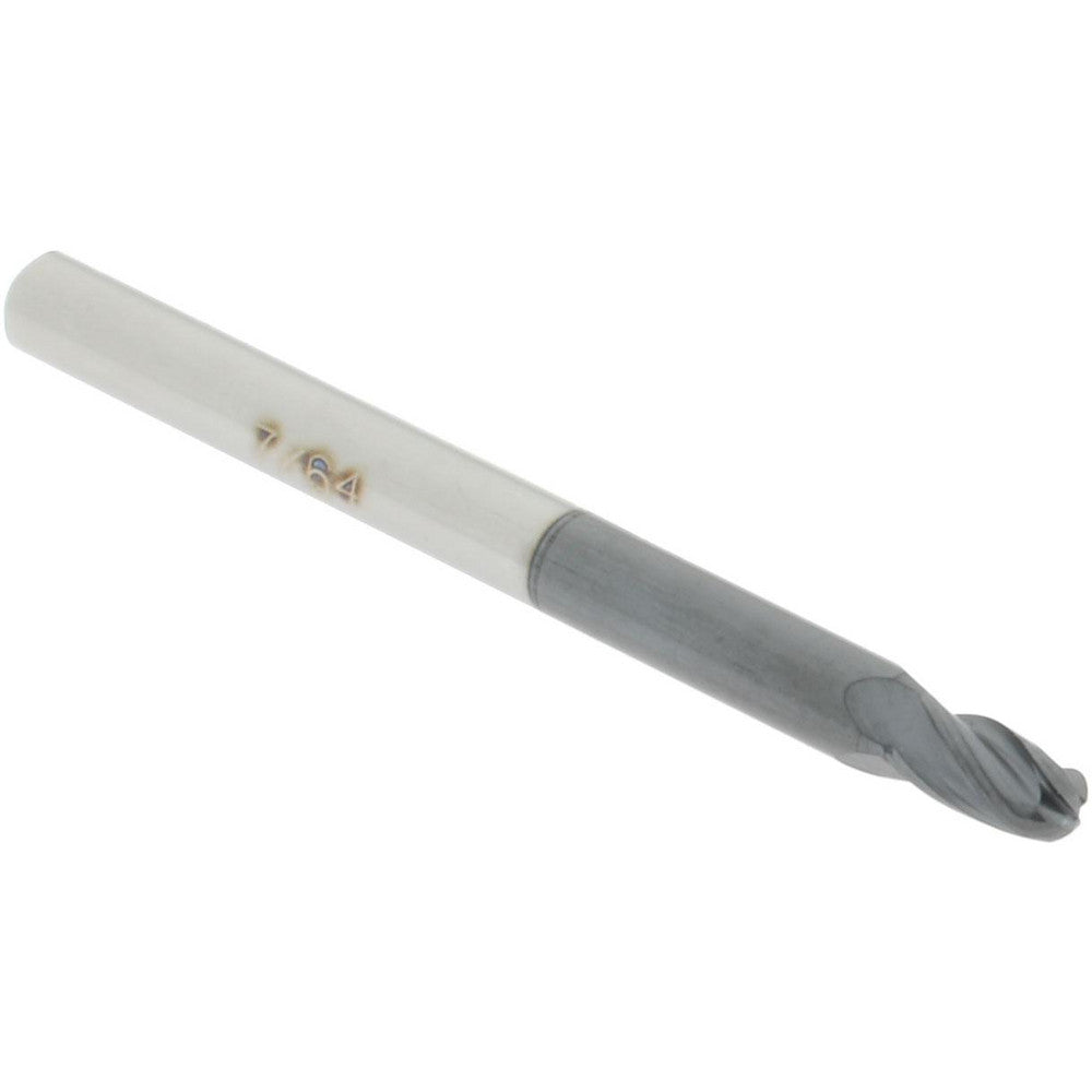 Accupro 09199282 Ball End Mill 0.1094" Dia, 0.1875" LOC, 4 Flute, Solid Carbide