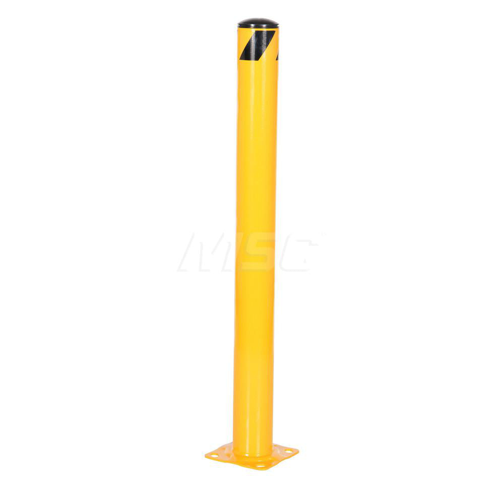 Vestil BOL-42-4.5 Pipe Safety Bollard 4-1/2" Dia, 42" High, Yellow, Steel