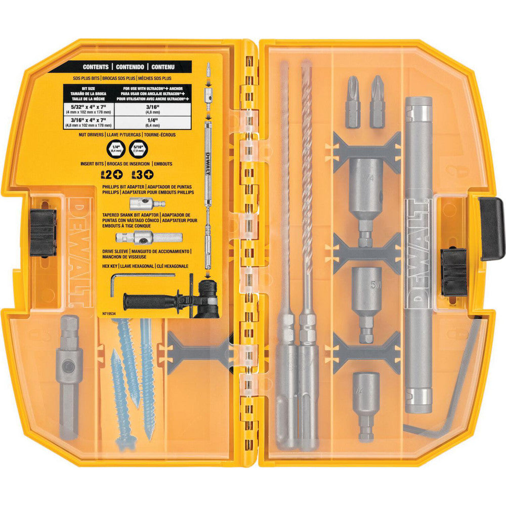 DeWALT DW5366 10 Piece Carbide Tipped Masonry Anchor Installation Kit