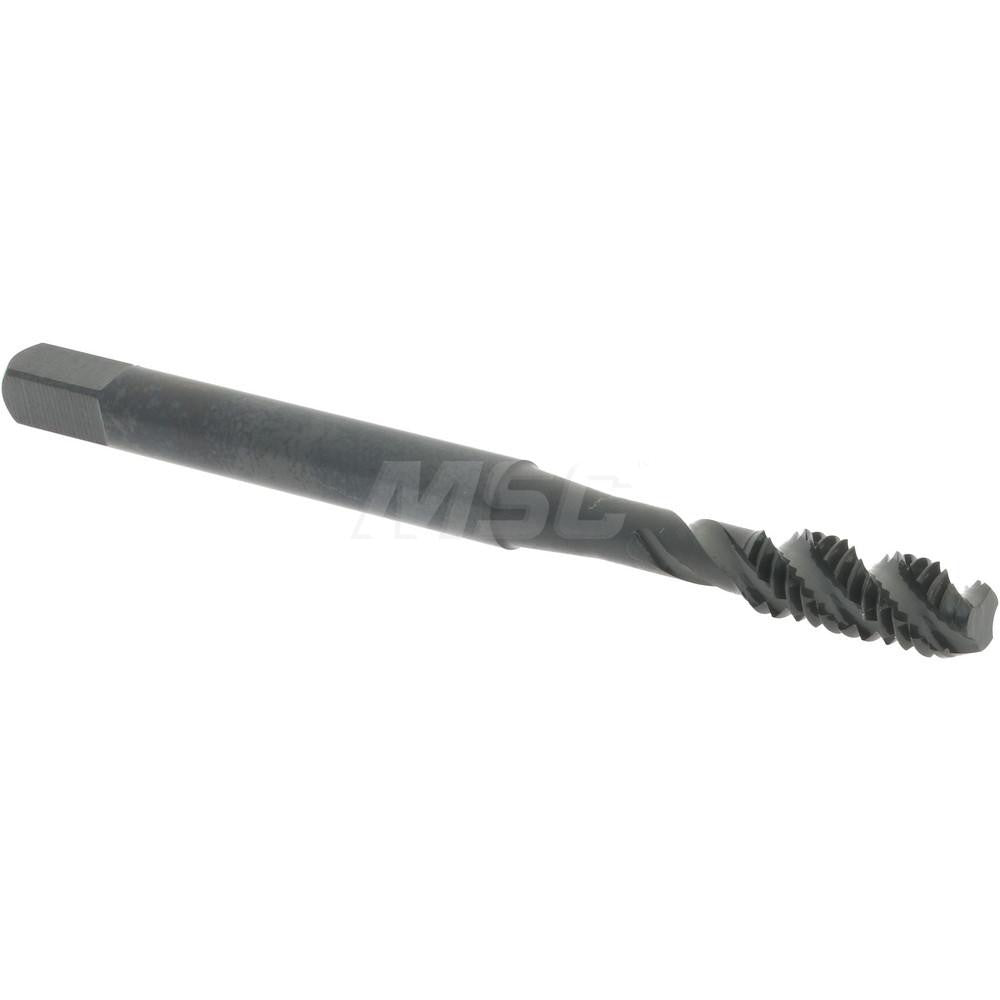 Hertel K033005AS Spiral Flute Tap #8-32, UNC, 3 Flute, Bottoming Chamfer, 2B Class of Fit, High-Speed Steel, Oxide Finish