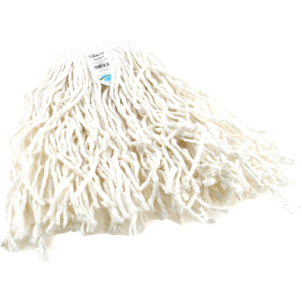Pro-Source 09245523 Wet Mop Cut Clamp Jaw, Medium, White Mop, Rayon