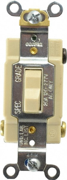 Cooper Wiring Devices CSB320V 3 Pole, 120 to 277 VAC, 20 Amp, Commercial Grade Toggle Three Way Switch