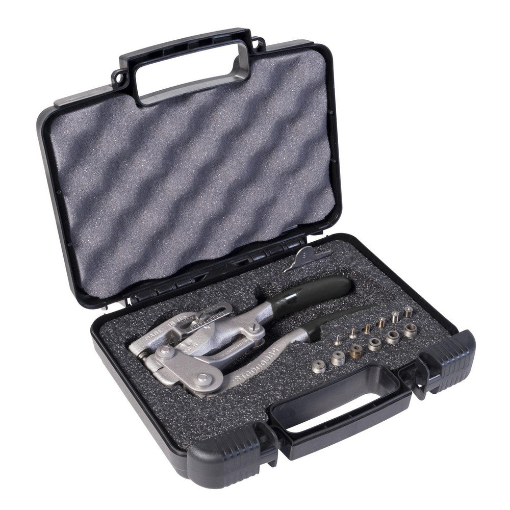 Roper Whitney 135010050 3/32, 1/8, 5/32, 3/16, 7/32, 1/4, 9/32" Portable Hand Punch with Punch & Die Set